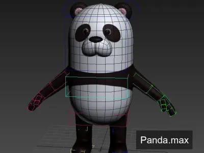 Rigged Panda Character 3D model