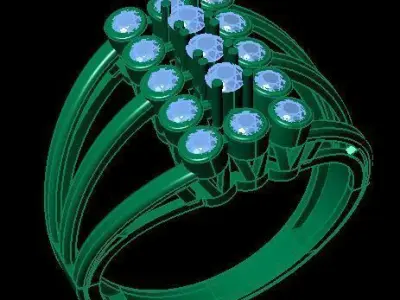 daimond ring Free 3D print model purchase