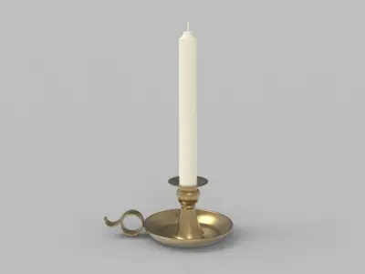 Candlestick - Candle 3 3D model