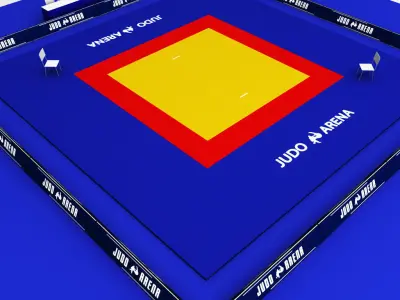 Judo tatami sport arena low poly Low-poly 3D model