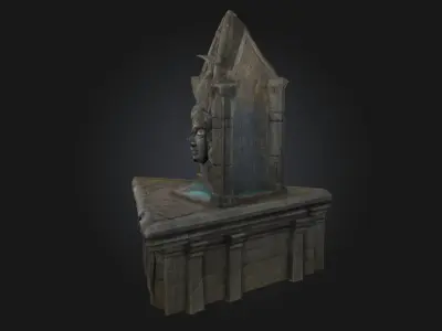Stone Guardian Shrine  Ancient Watcher of Sacred Grounds 3D model