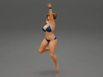 VolleyBall Girl 1 Posing 3D print model