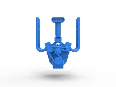 Engine V8 for Vintage Monster truck Scale 1 to 25 3D print model