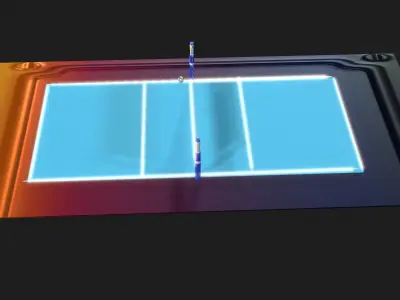 Volleyball Court The Playing Field Low-poly 3D model