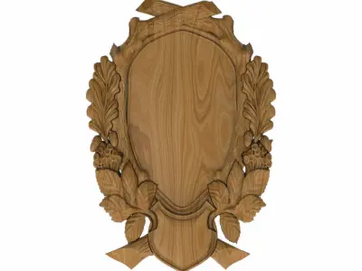 Carved panel painting STL 3D model buy