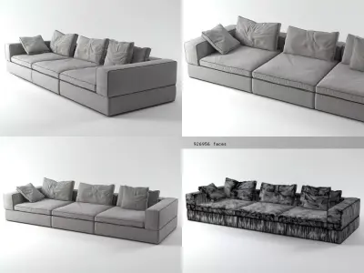 Life Sofa 3-Seat 3D model