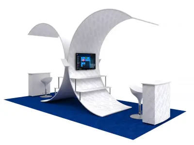 Exhibition booth 10x20ft 3DM006 3D model
