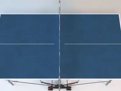 Kettler Axos 1 Outdoor Table Tennis Table  Blue and White 3D model