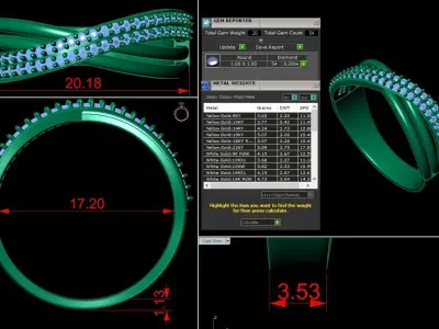 Diamond Jewelry Ring  3D print model