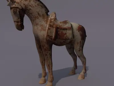 Horse Statuette L 3D model
