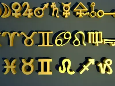 Zodiac Magic Symbols 3D model