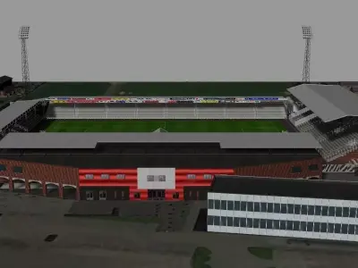 De Adelaarshorst Stadion Go Ahead Eagles Low-poly 3D model