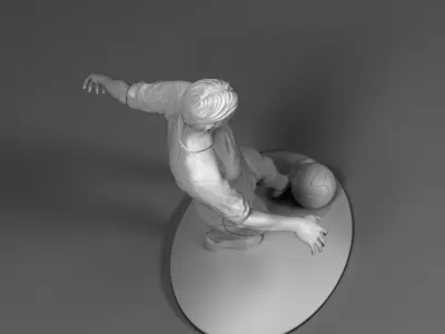 Footballer footstrike 02 3D print model