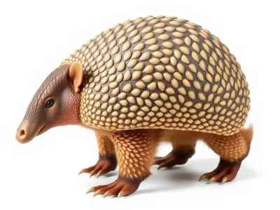 Armadillo D Model Pack with Textured Shell Low-poly 3D model