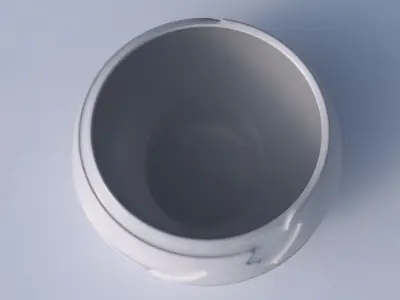 Bowl spheric twisted with smooth ribbons 3D print model