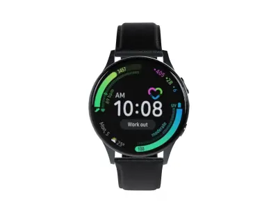 Samsung Galaxy Watch Active 2 - Stainless Steel Silver Low-poly 3D model