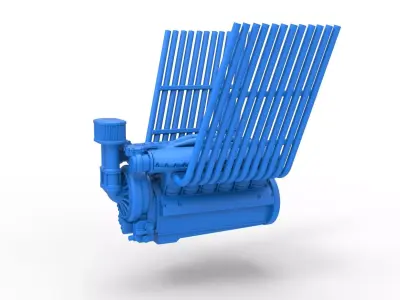 Engine V12 for pulling tractor Version 2 Scale 1 to 25 3D print model