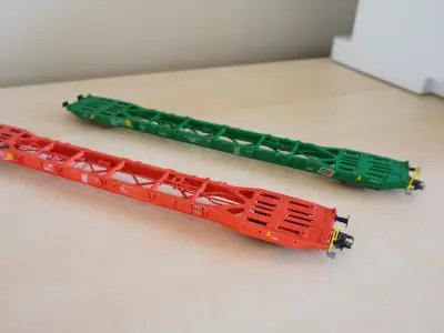 Pre Supported H0 1-87 scale  Sggnss-XL container wagon 3D print model