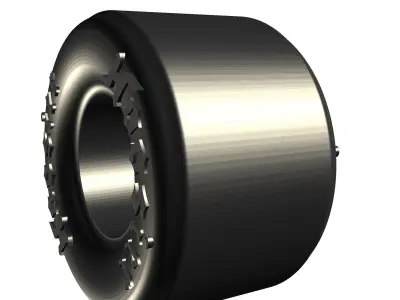 Hoosier Drag Slick Tire 32x17 n 29x18 with script Tyre 3D print model