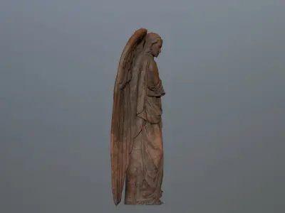 Angel Statue 03 Low-poly 3D model