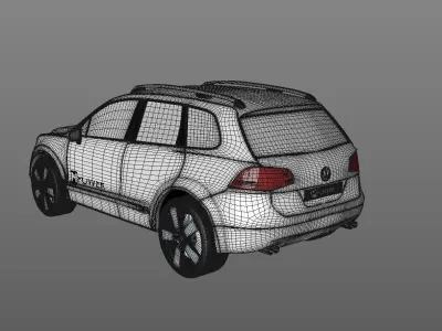 VW Touareg Low-poly 3D model