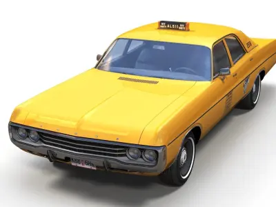 Dodge Polara taxi Low-poly 3D model