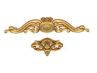 Classic carved decor ornament 384 3D model