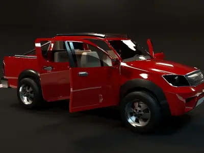 Toyota Hilux Low-poly 3D model by sinamozafari