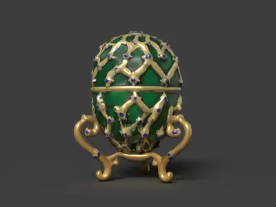 Russia Faberge egg  Low-poly 3D model