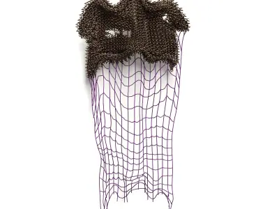 Chains and net wall decor 3D model