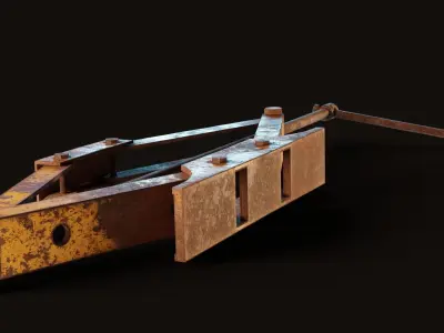 scissor jack car Low-poly 3D model