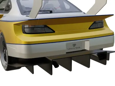 NISSAN SILVIA LB WORKS Low-poly 3D model
