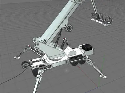 Wheeled Spider Platform 3D model