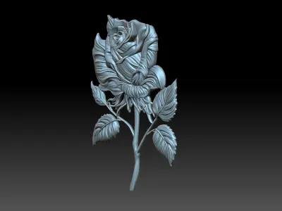 Rose flower 3D print model get