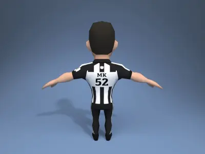 Sports Referee Low-poly 3D model