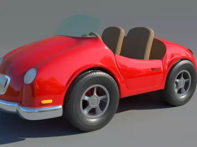 Toy car Low-poly 3D model