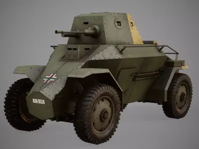 Hungarian Armored Car 39M Csaba 3D model