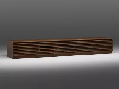 Set of 9 modern wood TV Stands Low-poly 3D model