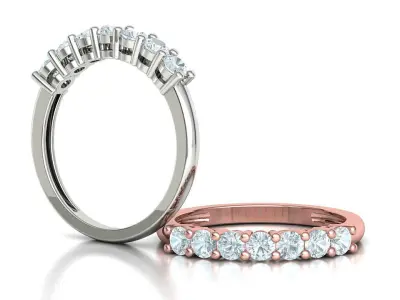 7 Stone 3mm Gems Eternity Ring Diamond Band 3dmodel 3D print model