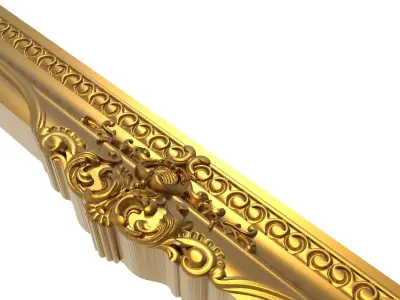 carved frame 3D model 8
