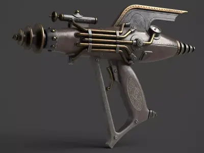 Fantasy Gun 06 Low-poly 3D model