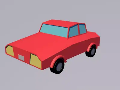 Low poly car Low-poly 3D model 17