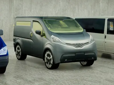 6 Low Poly g VANs Low-poly 3D model