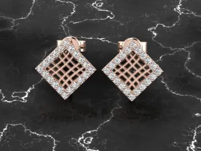 Jewelry Earring 3D print model 13