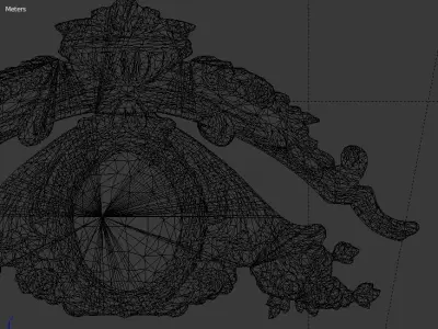 Classic decor ornament v-3D model 35 3D model