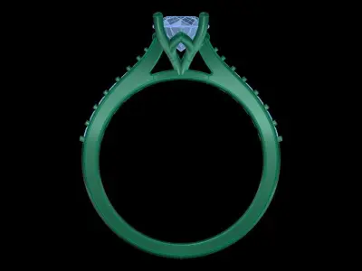 Iight Weight Engagement Ring 3D print model