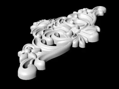 Central decor ornament for furniture 3D model 930