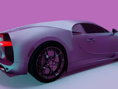 Bugatti Chiron high poly 3D model 3D model