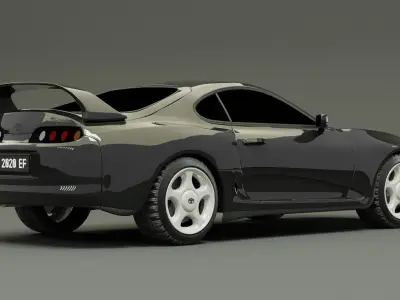 TOYOTA SUPRA - Black Metallic 3D model