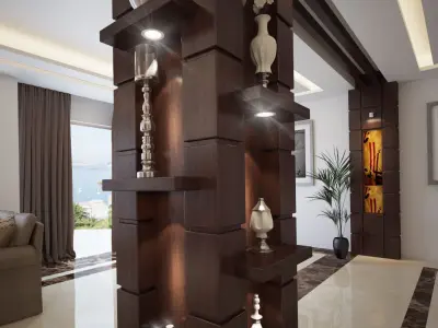 Decorated column 3D print model